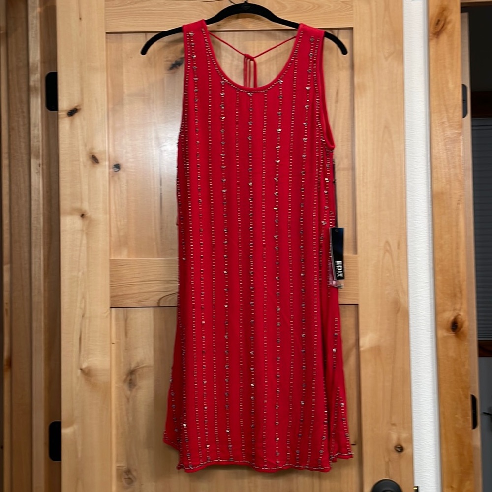 Beautiful Red Sequin Sleeveless Dress M